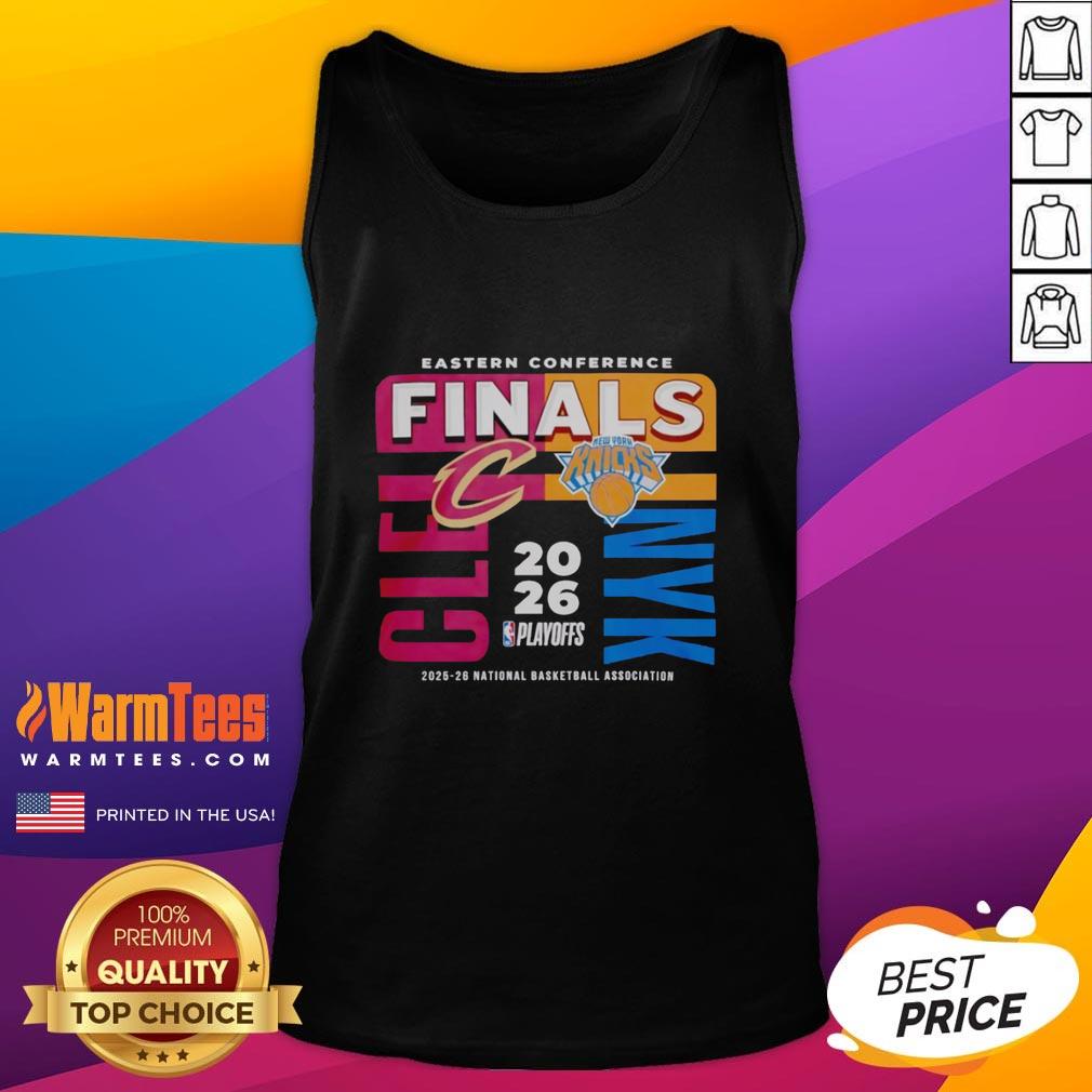 Nice 2025-26 Eastern Conference Finals NBA Cleveland Cavaliers Vs New York Knicks T-Shirt - Image 4