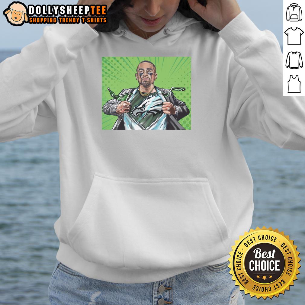 Nice Philadelphia Eagles Football Jalen Hurts Is The Quiet Superman Comic Style T-Shirt - Image 2