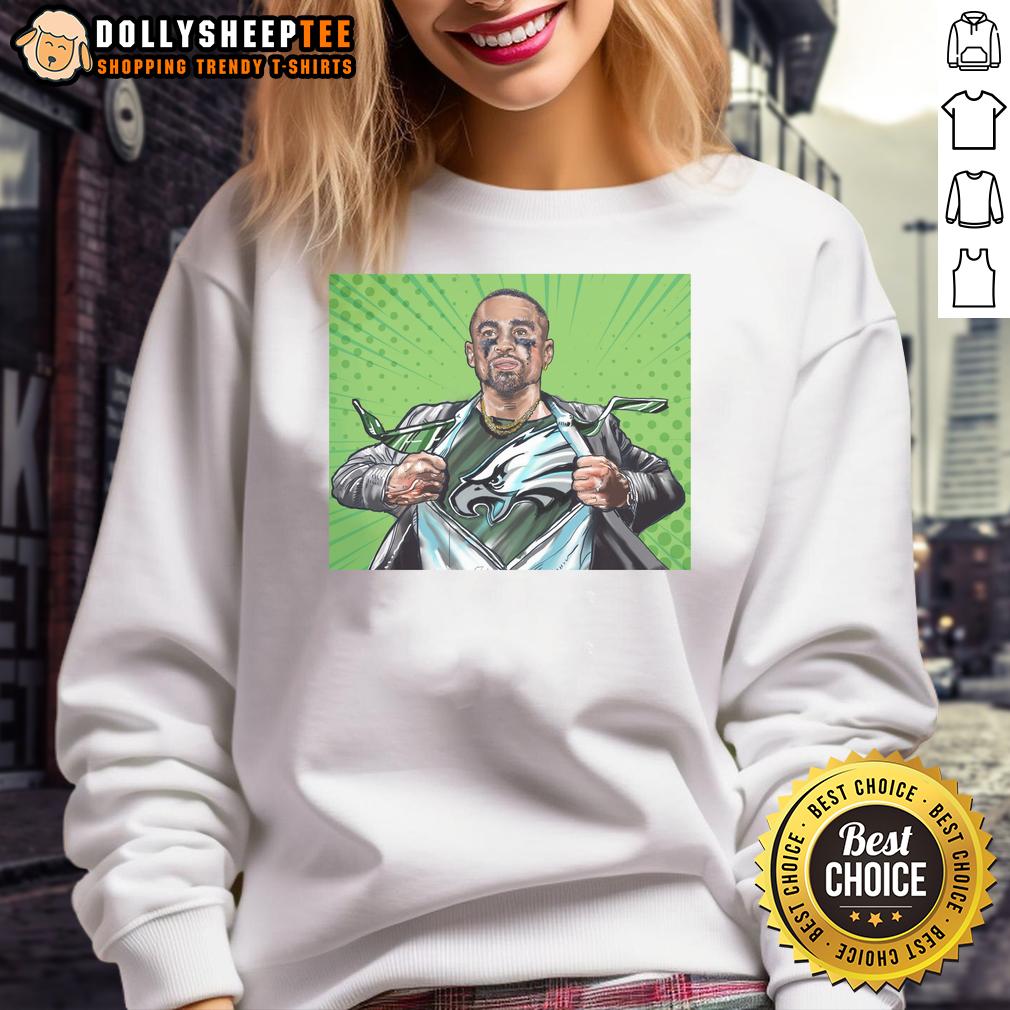 Nice Philadelphia Eagles Football Jalen Hurts Is The Quiet Superman Comic Style T-Shirt - Image 5
