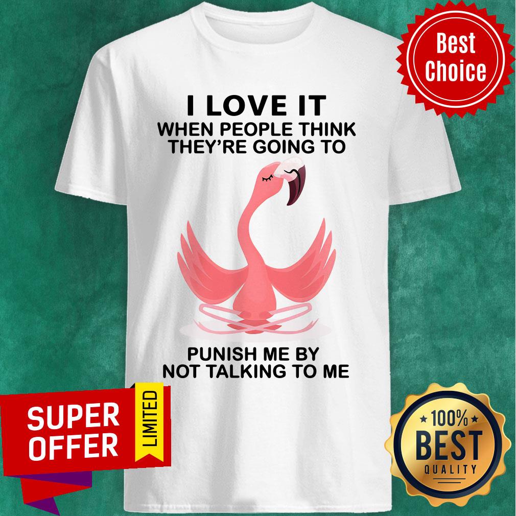 Flamingo I Love It When People Think Punish Me By Not Talking To Me Shirt