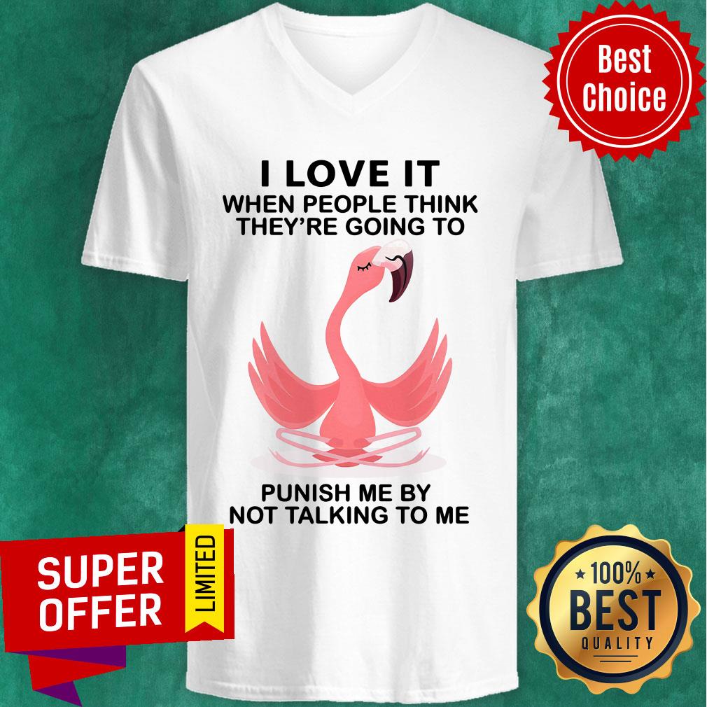 Flamingo I Love It When People Think Punish Me By Not Talking To Me Shirt - Image 3