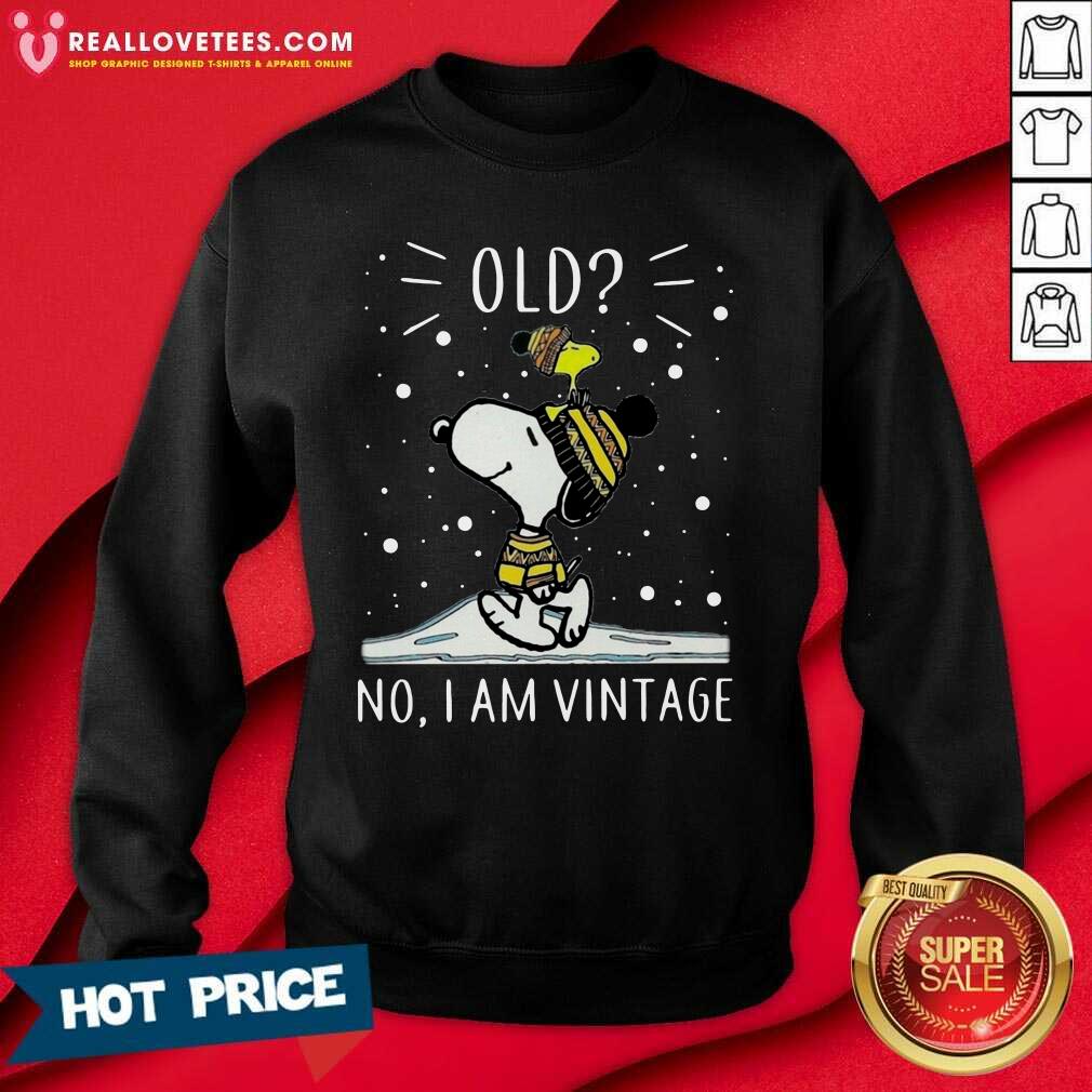 Sweet Snoopy And Woodstock Old No I Am Vintage Shirt - Image 3