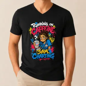 Alternative view of 3AM Charting Nurse Graffiti Coffee Shirt