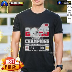 Original Big Ten The Game Champions Ohio State Buckeyes Beat Michigan Stadium T-Shirt