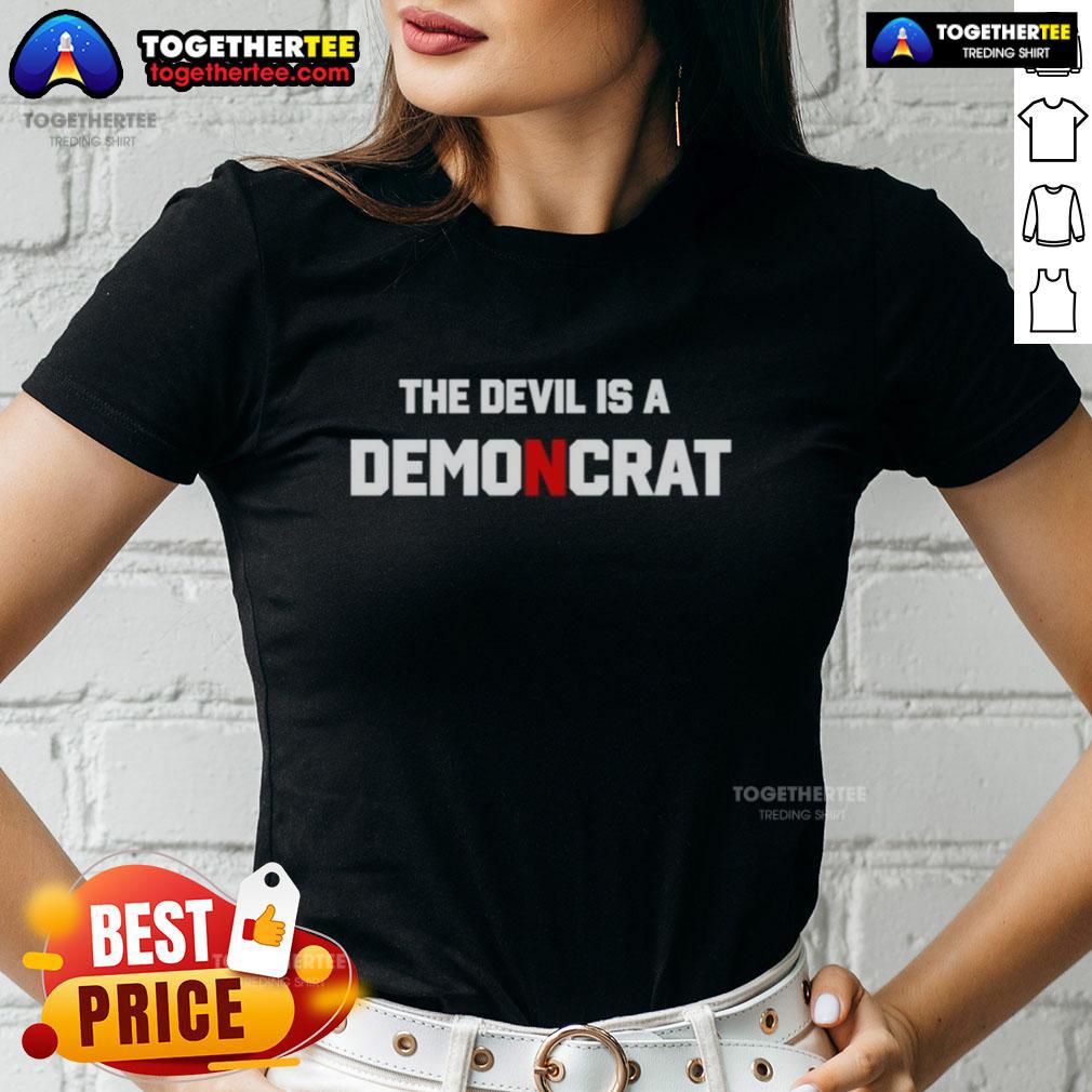 Premium The Devil Is A Democrat Halloween T-Shirt - Image 3