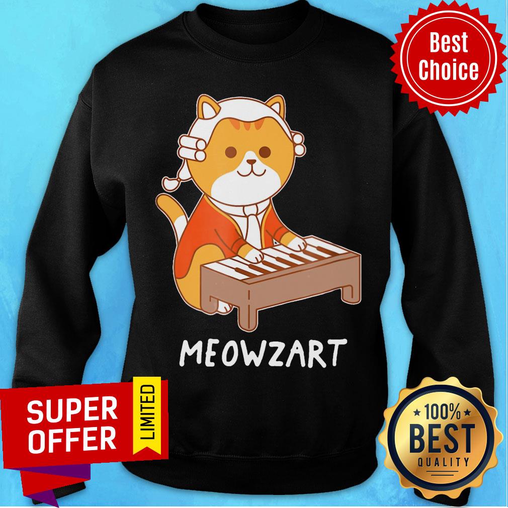 Awesome Meowzart Cat Play Piano Shirt - Image 4
