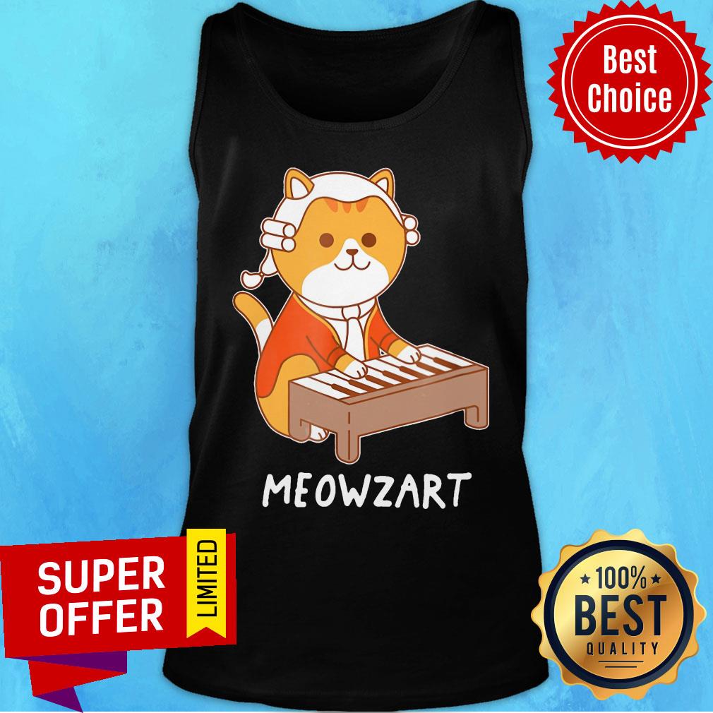 Awesome Meowzart Cat Play Piano Shirt - Image 3