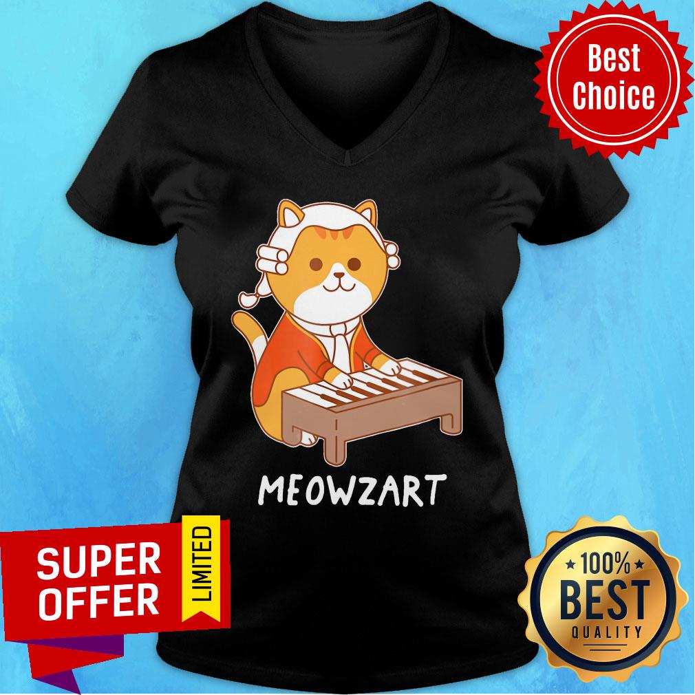 Awesome Meowzart Cat Play Piano Shirt - Image 2