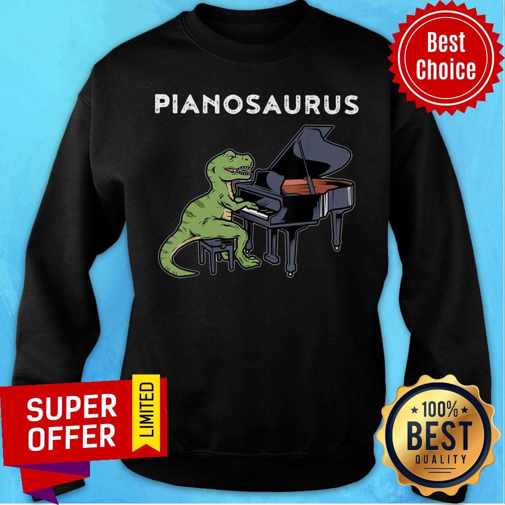 Official Dinosaur Play Piano Saurus Shirt - Image 4