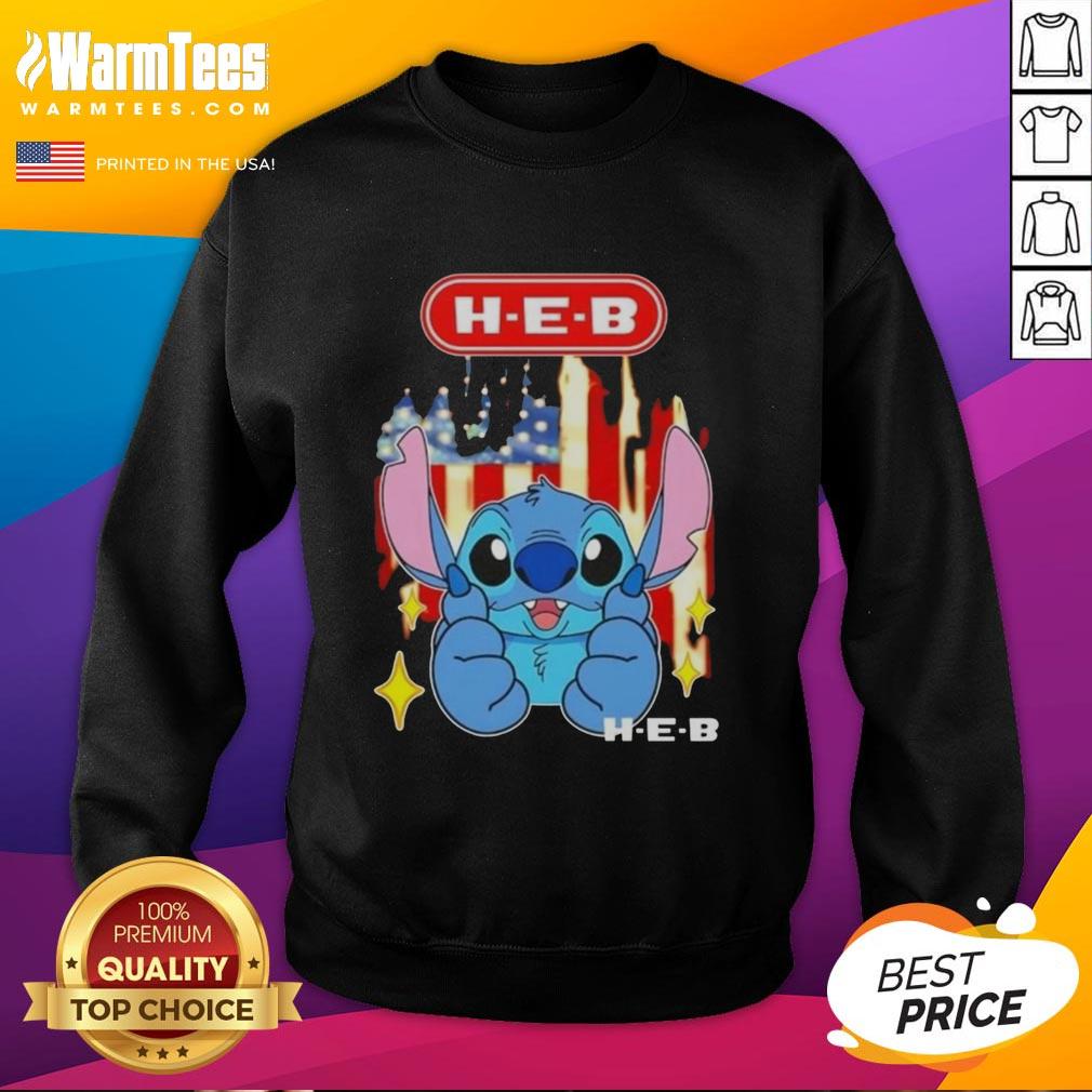 Cute Stitch Like H-E-B USA Flag T-Shirt - Image 5
