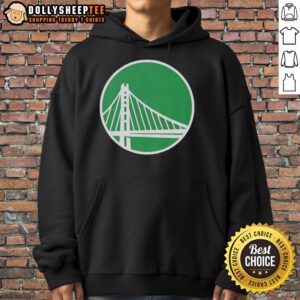 Alternative view of Hot Golden State Warriors White Logo Patrick's Day T-Shirt