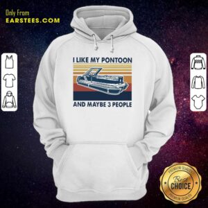 Alternative view of Good I Like My Pontoon And Maybe 3 People Vintage Retro Shirt