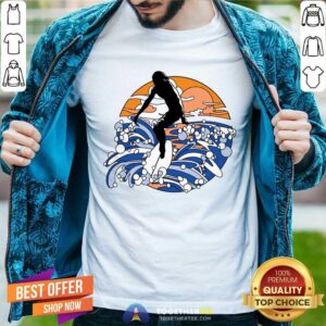 Summer At The Beach Surfing Girl With An Endless Summer Shirt