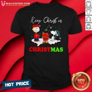 Good Snoopy And Charlie Brown Keep Christ In Christmas Shirt