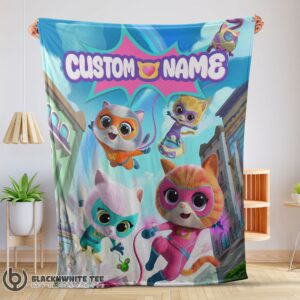 Cute Perfect Disney Junior SuperKitties Chibi Cute Fleece Blanket Customize Blanket