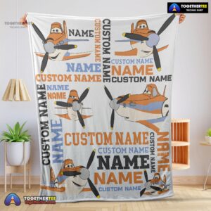 Official Disney Dusty Crophopper Blanket Fleece Customized Blanket