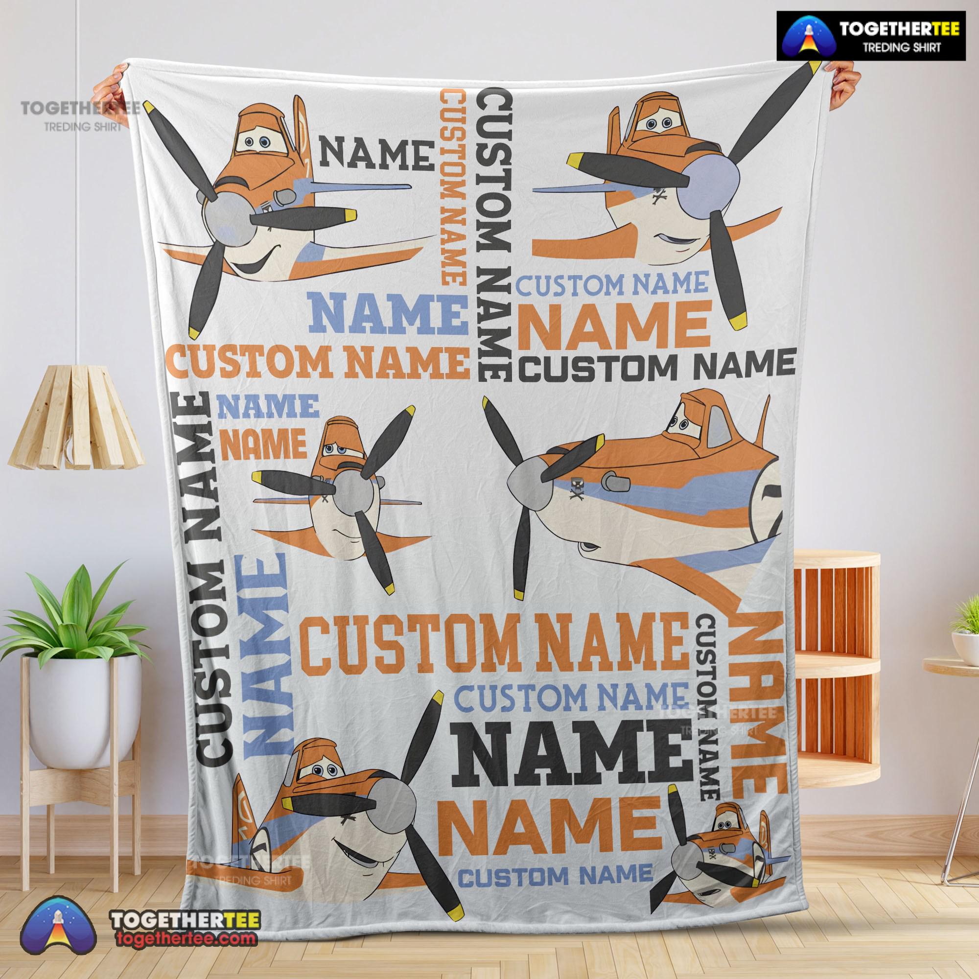 Official Disney Dusty Crophopper Blanket Fleece Customized Blanket