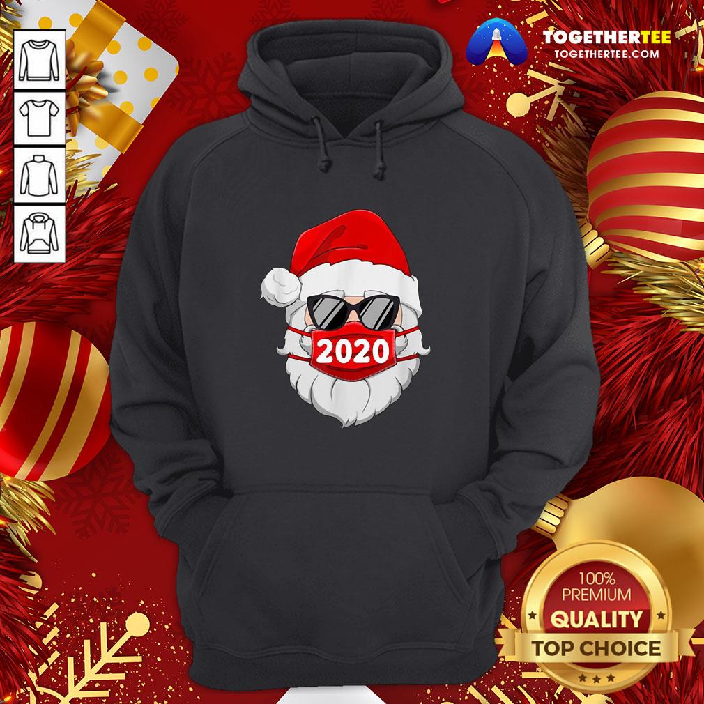 Original Santa With Face Mask Christmas Shirt - Image 5
