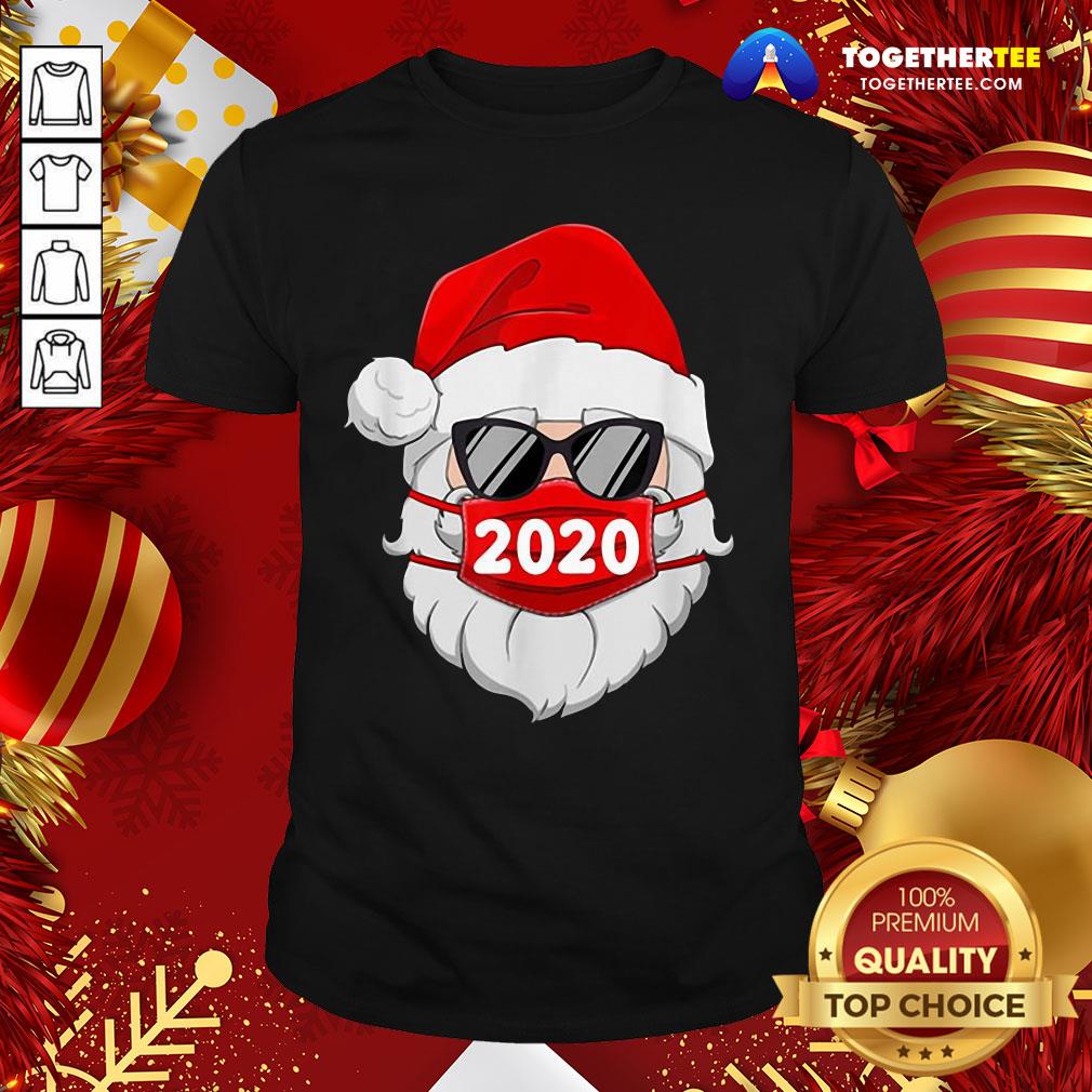 Original Santa With Face Mask Christmas Shirt
