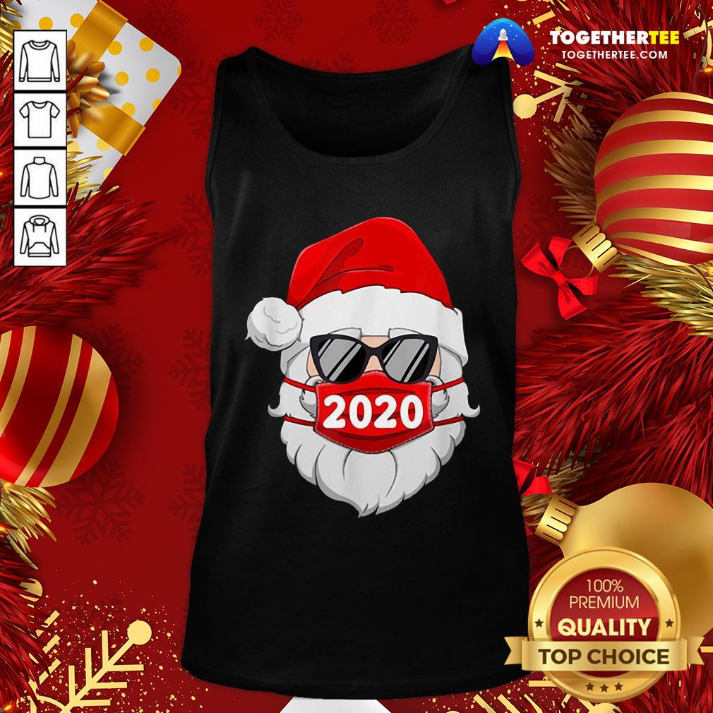 Original Santa With Face Mask Christmas Shirt - Image 3