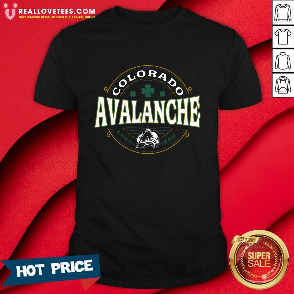 Colorado Avalanche Black St. Patrick's Day Lucky T-Shirt