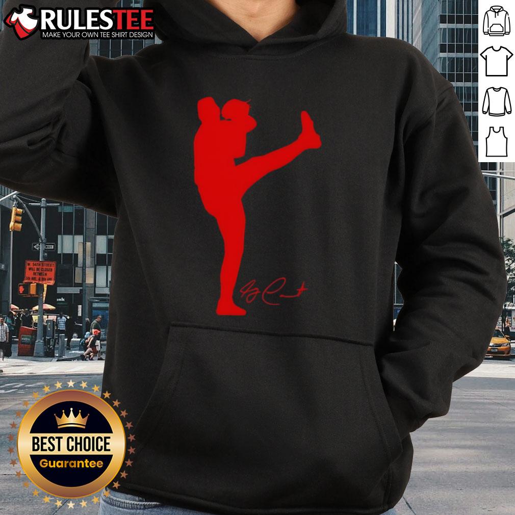 Top Garrett Crochet Boston Red Sox Baseball Silhouette Signature T-Shirt - Image 2