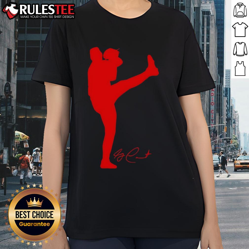 Top Garrett Crochet Boston Red Sox Baseball Silhouette Signature T-Shirt - Image 3