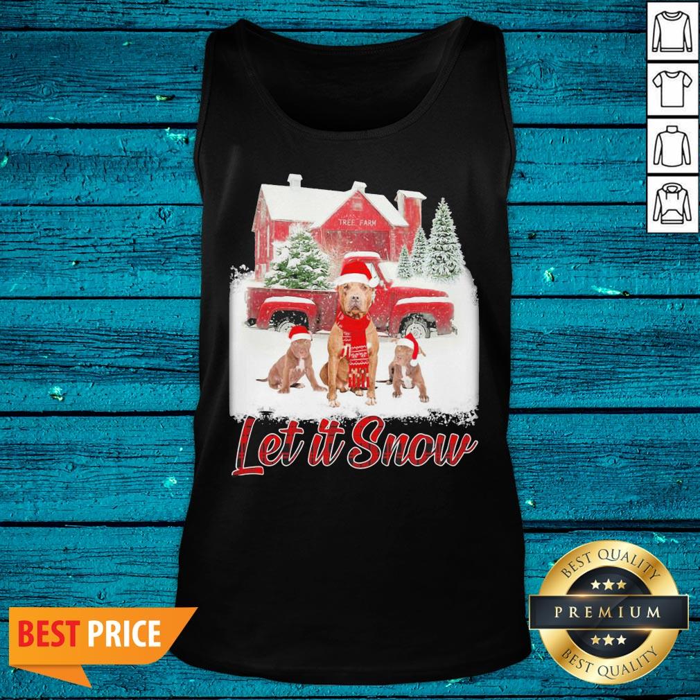 Important Pitbull Let It Snow Christmas Shirt - Image 5