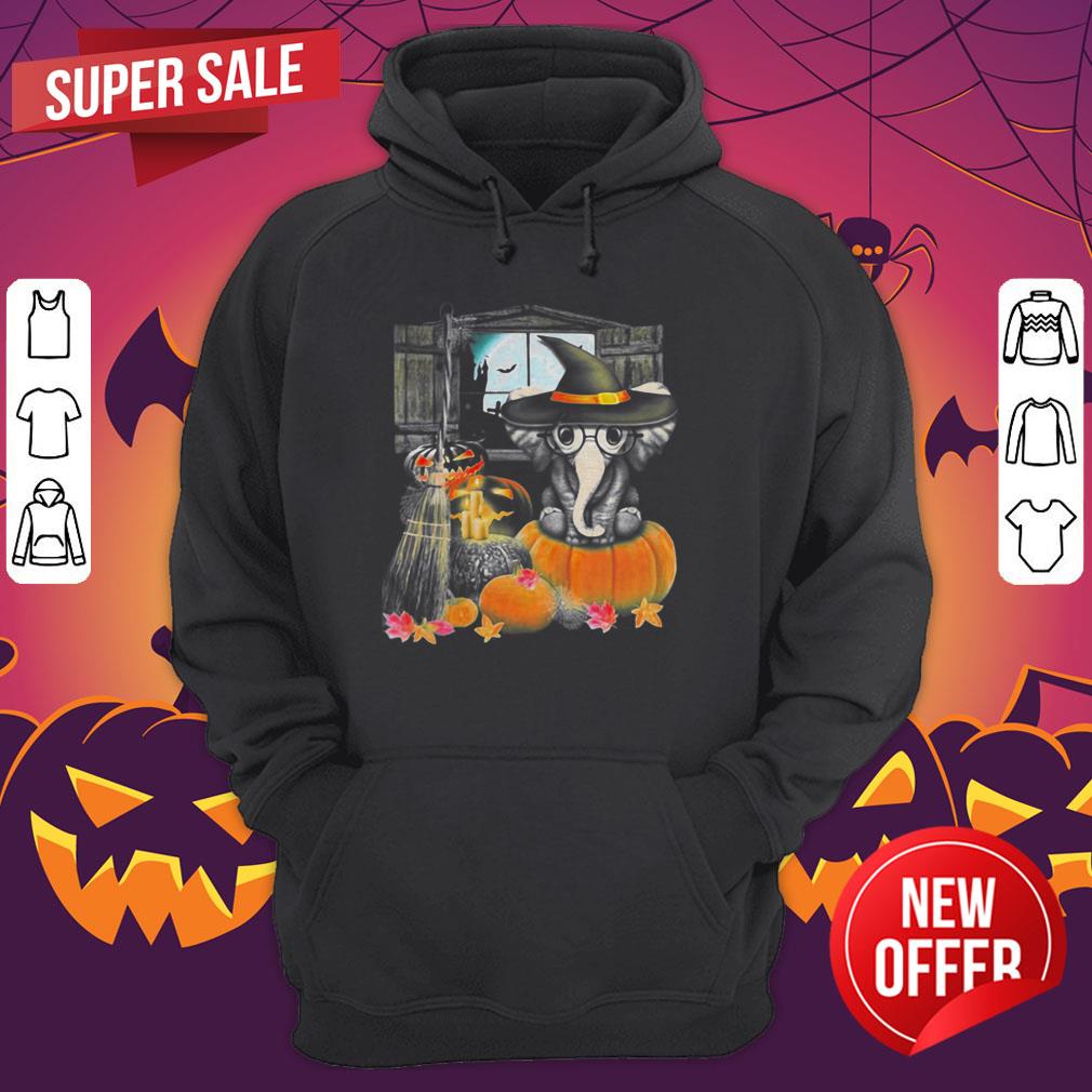 Top Elephant Witch Pumpkin Halloween Shirt - Image 3