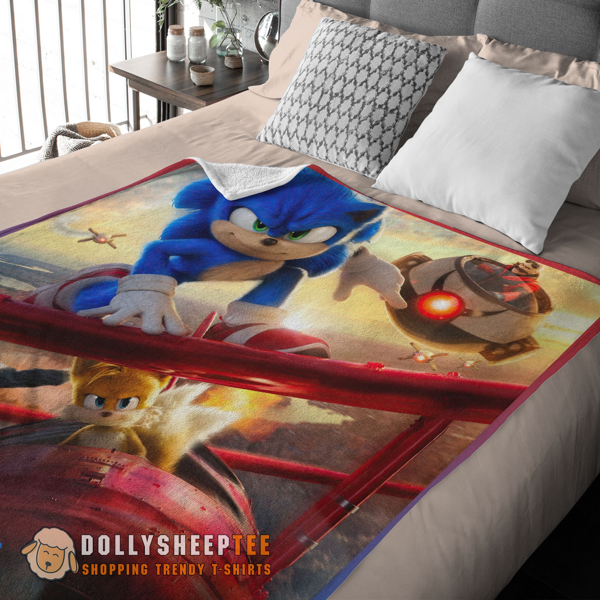 Premium Cute Cartoon Sonic With Friends Blanket Fleece Customized Blanket - Image 3