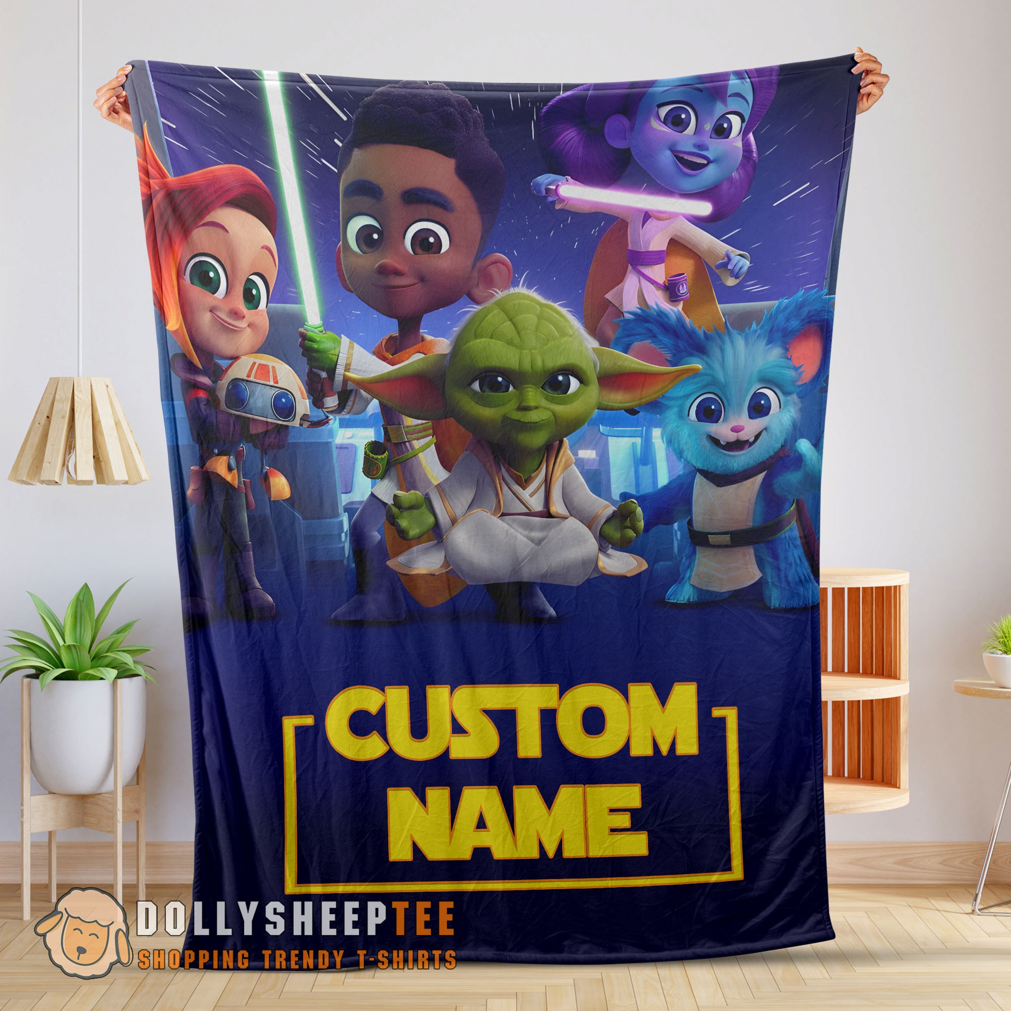Hot Cute Cartoon Star Wars Young Jedi Adventures Blanket Fleece Customized Blanket