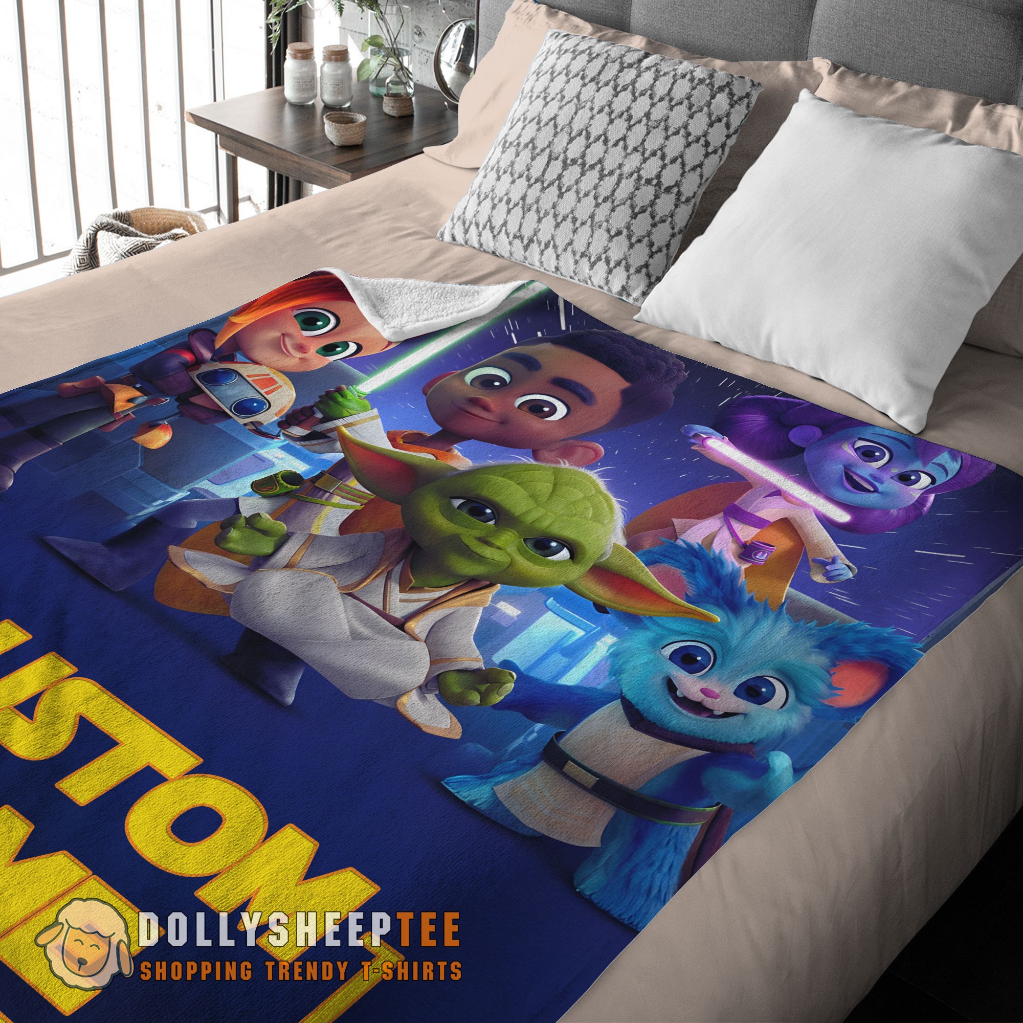 Hot Cute Cartoon Star Wars Young Jedi Adventures Blanket Fleece Customized Blanket - Image 3
