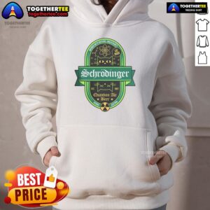 Alternative view of Premium Schrodinger Quantum Ale Beer Cat T-Shirt
