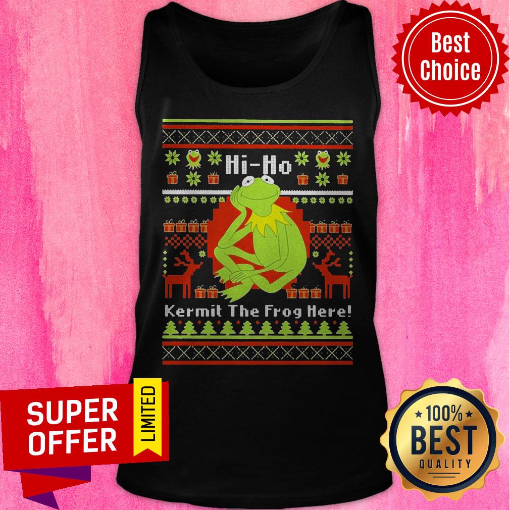 Awesome Hi Ho Kermit The Frog Here Christmas Shirt - Image 5