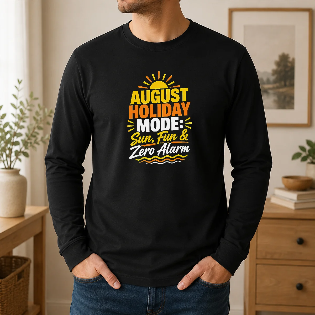 Nice Top August Holiday Typography With Fun Summer Vibes Shirt - Image 6