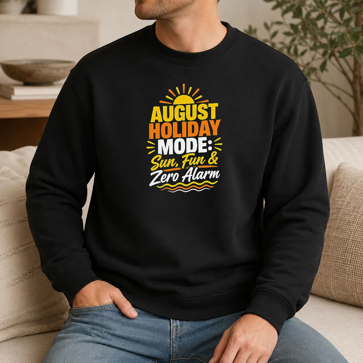 Nice Top August Holiday Typography With Fun Summer Vibes Shirt - Image 7