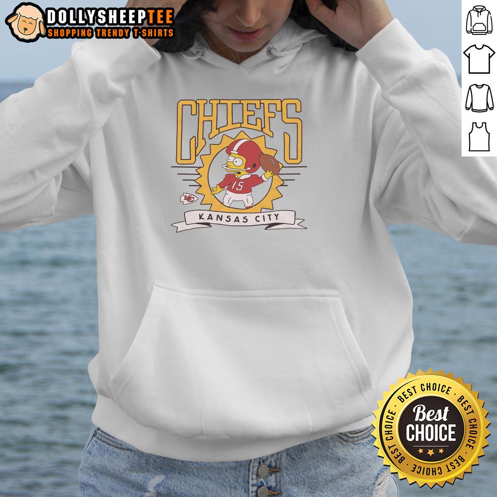 Nice The Simpsons Bart X Kansas City Chiefs T-Shirt - Image 2