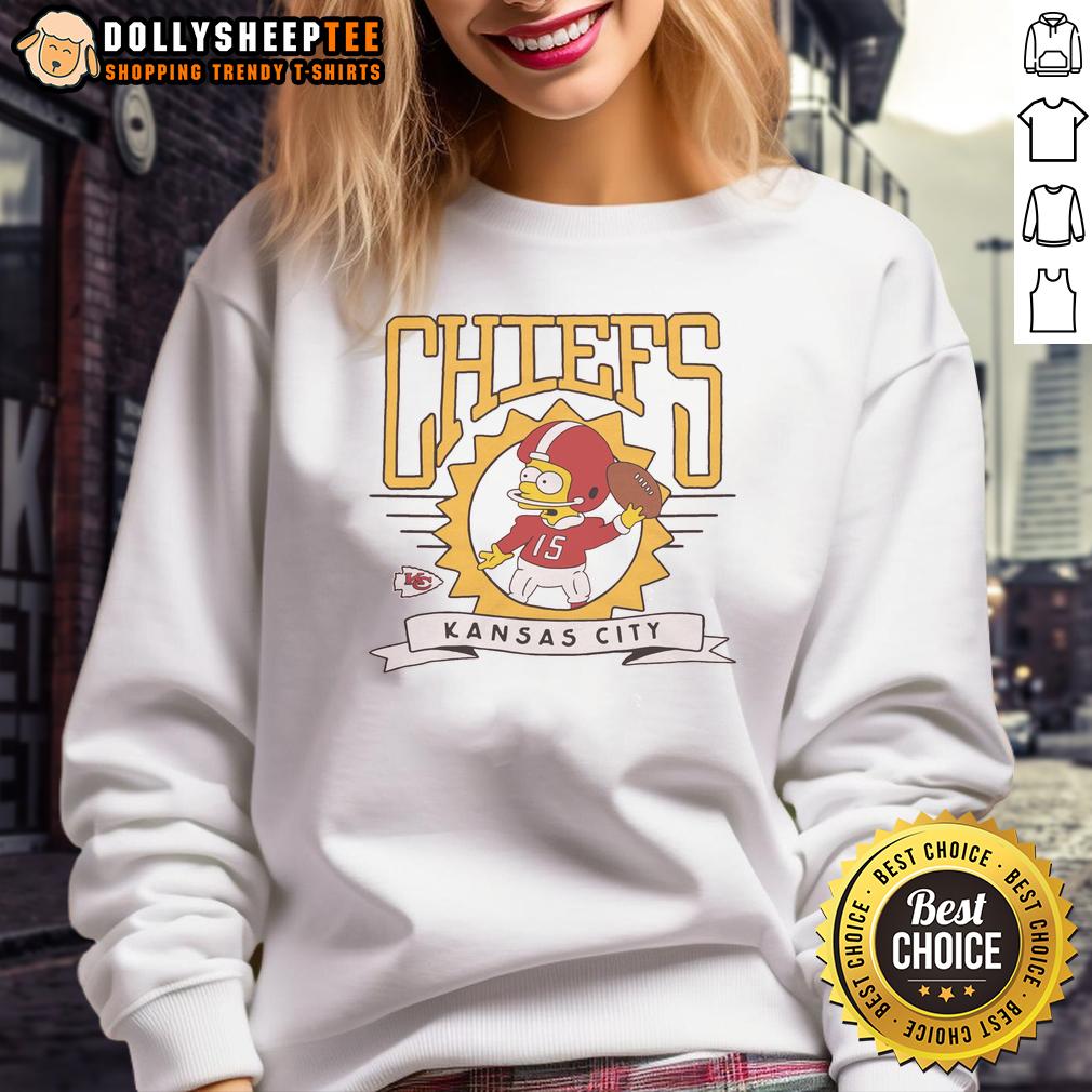 Nice The Simpsons Bart X Kansas City Chiefs T-Shirt - Image 5