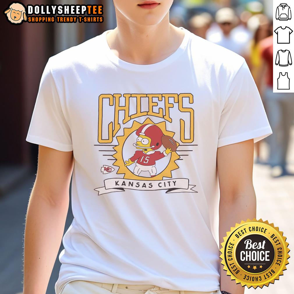 Nice The Simpsons Bart X Kansas City Chiefs T-Shirt