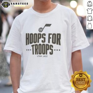 Pretty Hoops For Troops Utah Jazz Basketball T-Shirt