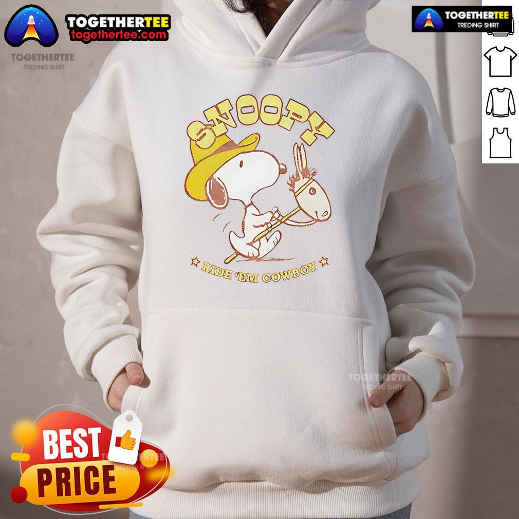 Nice Snoopy Ride Em Cowboy Retro T-Shirt - Image 2