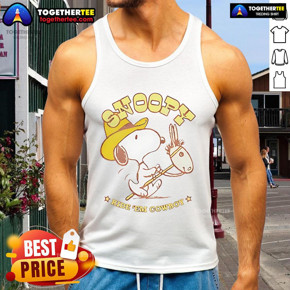 Nice Snoopy Ride Em Cowboy Retro T-Shirt - Image 4