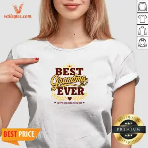 Alternative view of Funny Grandparents Day Best Grandma Ever Typography Shirt