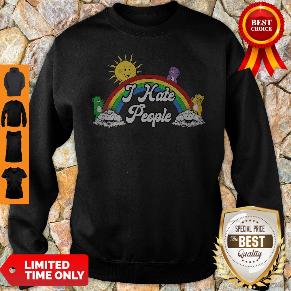 Official The Sun Woke Up I Hate People Shirt - Image 4