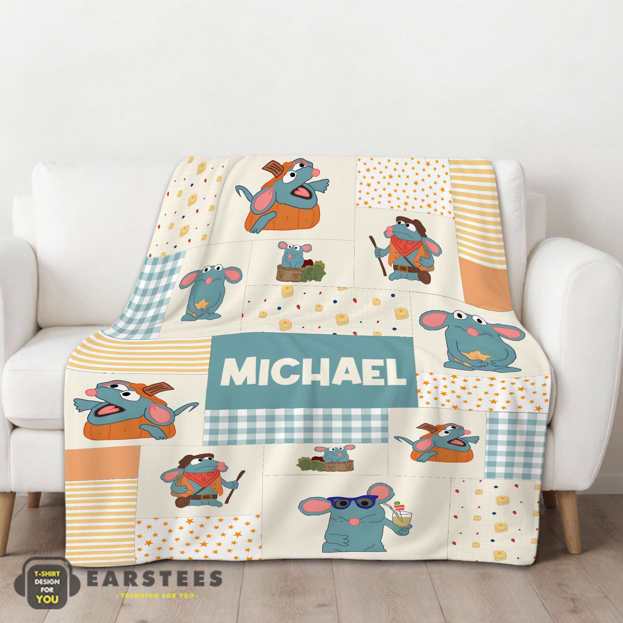 Good Nice Ratatouille Tutter Mood Patchwork Blanket Fleece Customized Blanket - Image 2