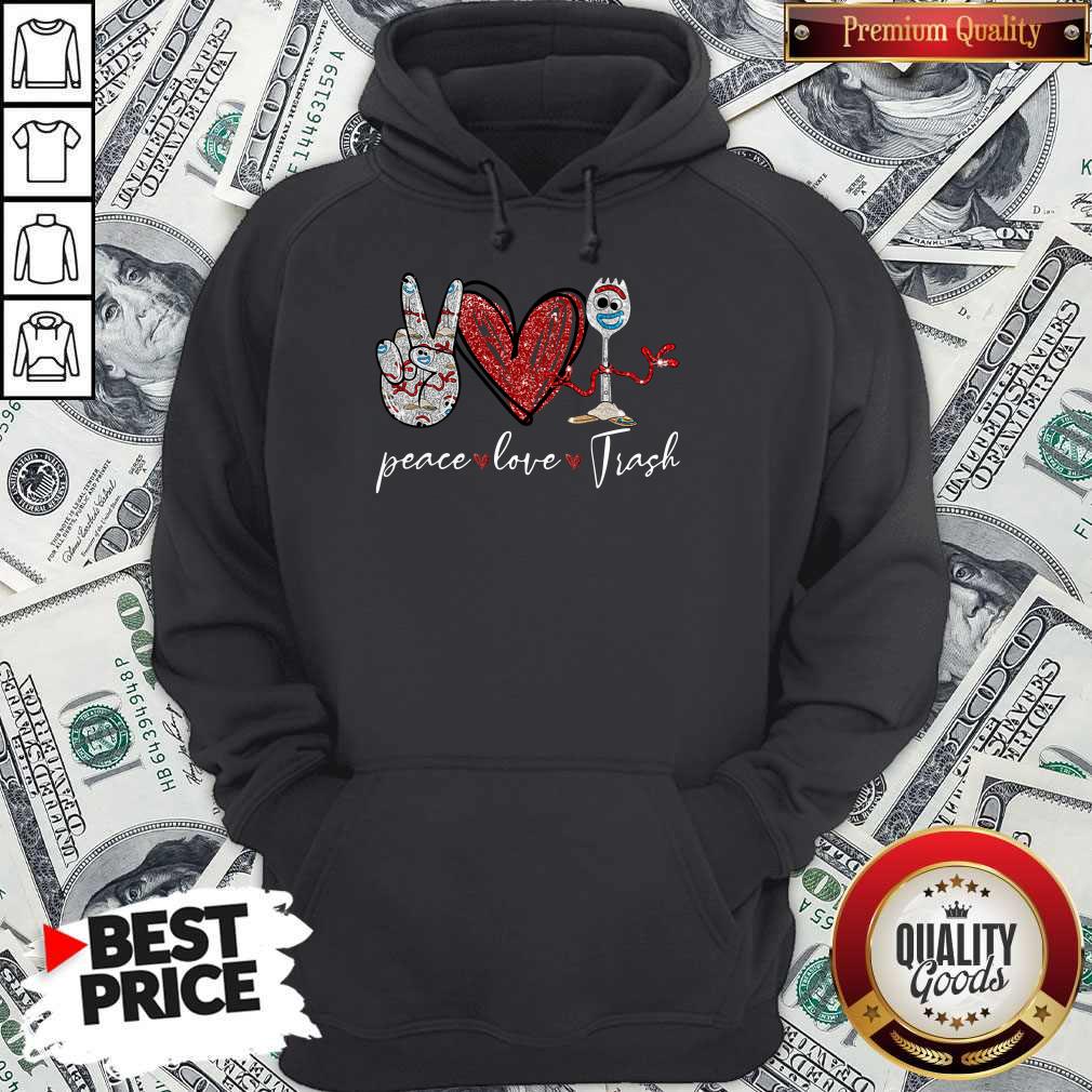 Top Peace Love Trash Fork Shirt - Image 3