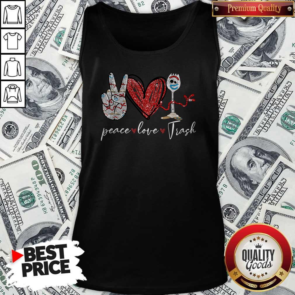 Top Peace Love Trash Fork Shirt - Image 4
