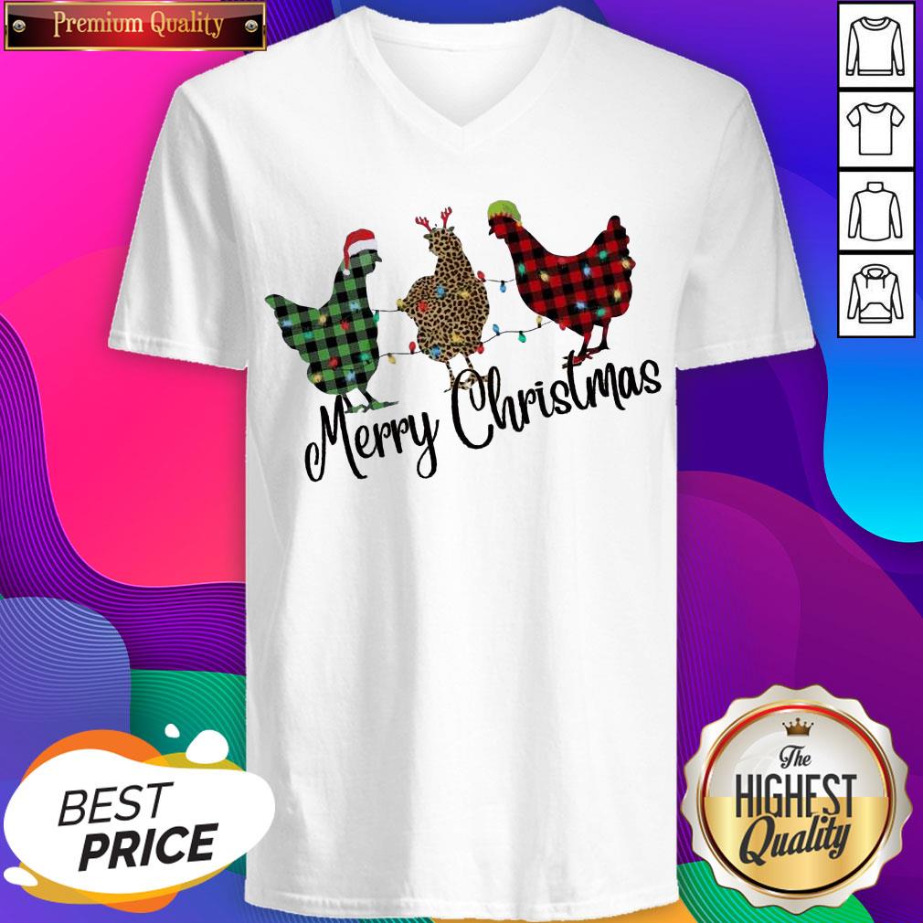 Top Santa Chicken Pajama Merry Christmas 2020 Shirt - Image 2