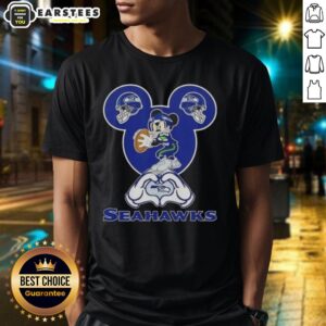 Good Mickey Hands Heart Love Seattle Seahawks Football T-Shirt