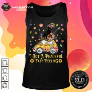 Alternative view of Pretty Sunflower Dachshund I Got A Peaceful Easy Feeling Shirt